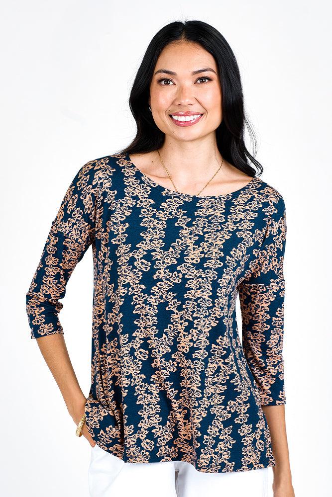 3/4 Sleeve Trapeze Top - always a.line