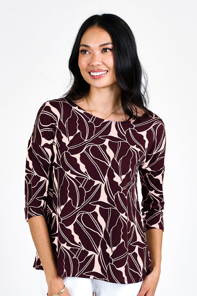 3/4 Sleeve Trapeze Top - always a.line