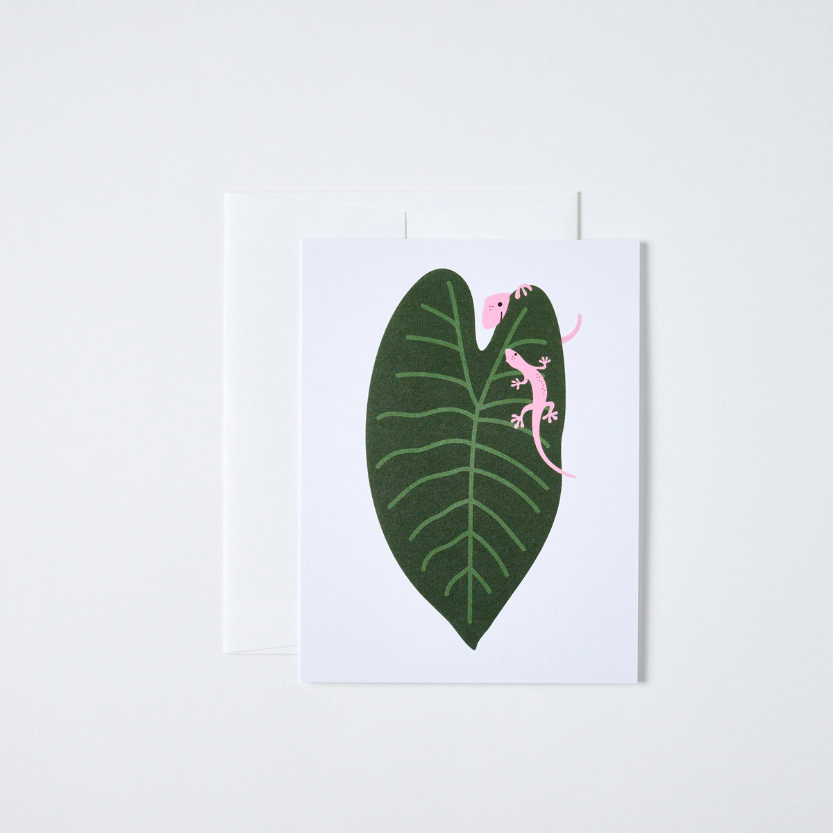 Good Egg Pink Aloha Geckos Greeting Card - always a.line