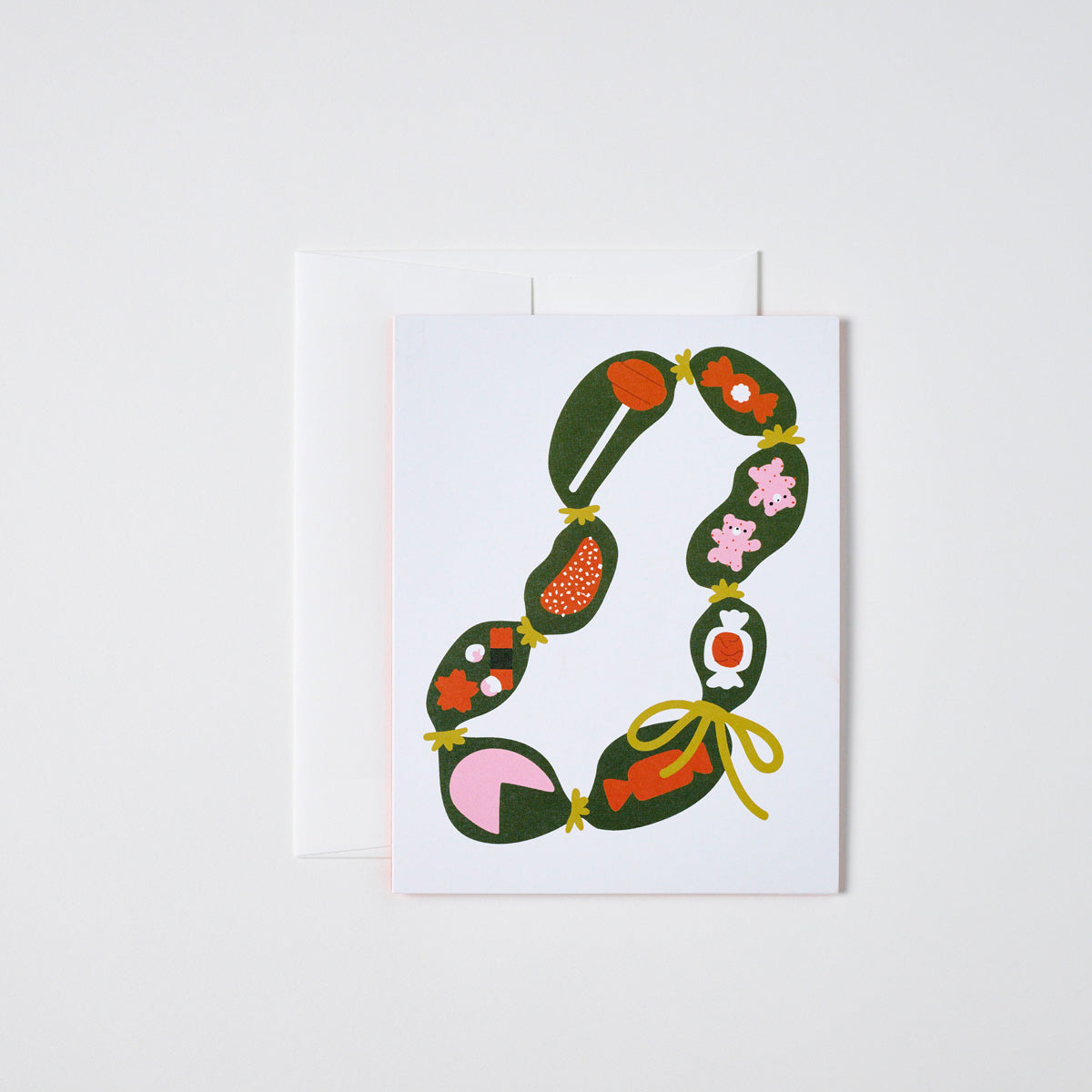 Good Egg Lucky Green Candy Lei Greeting Card - always a.line