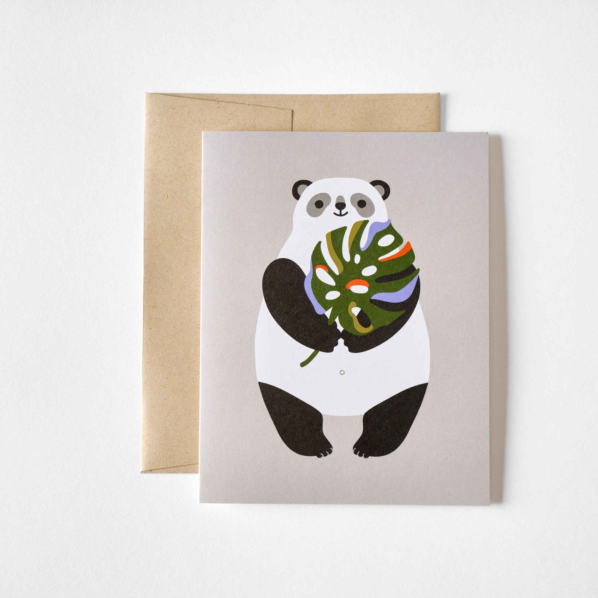 Good Egg RAINBOW MONSTERA Panda Greeting Card - always a.line