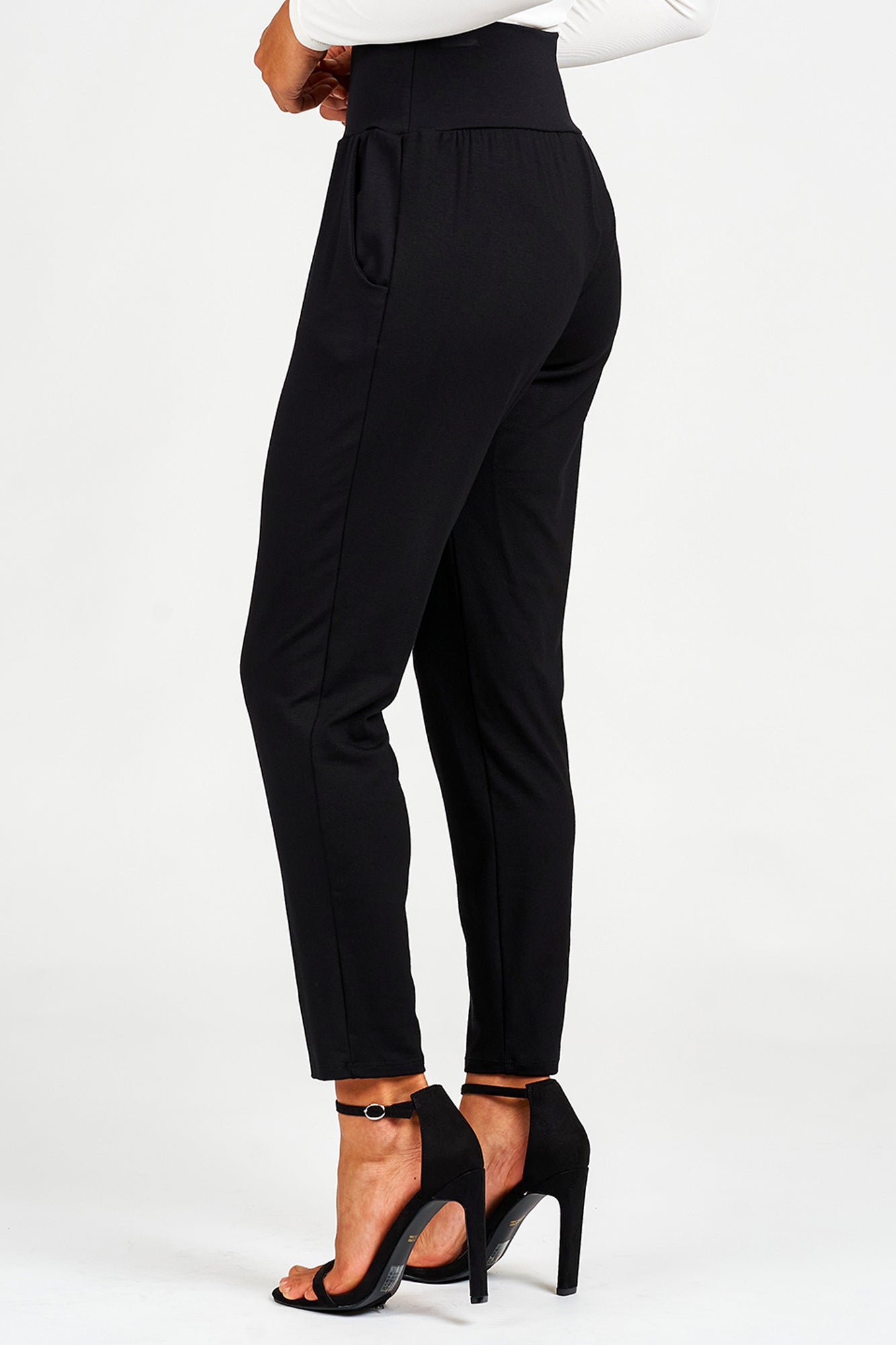 Wide Banded Waist Ankle Pant - always a.line