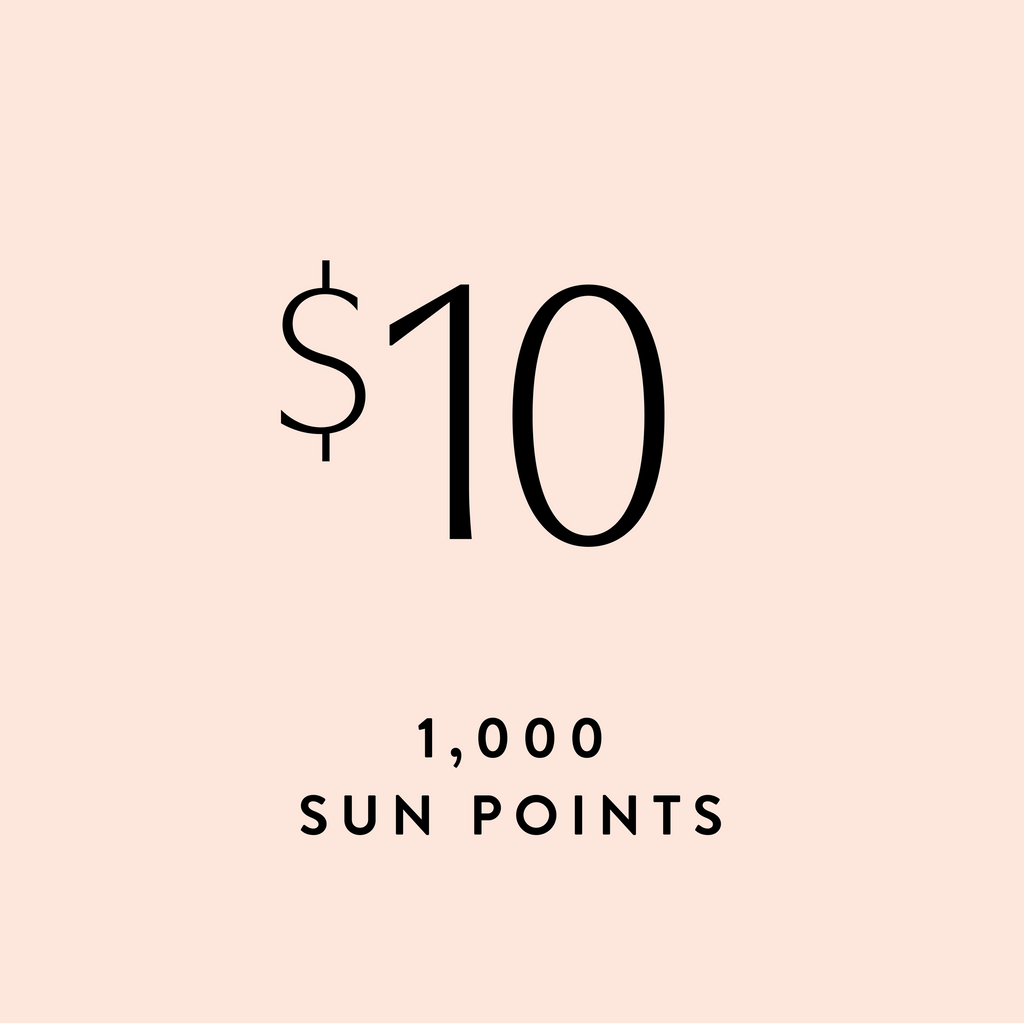 Graphic of sun rewards points redeeming.