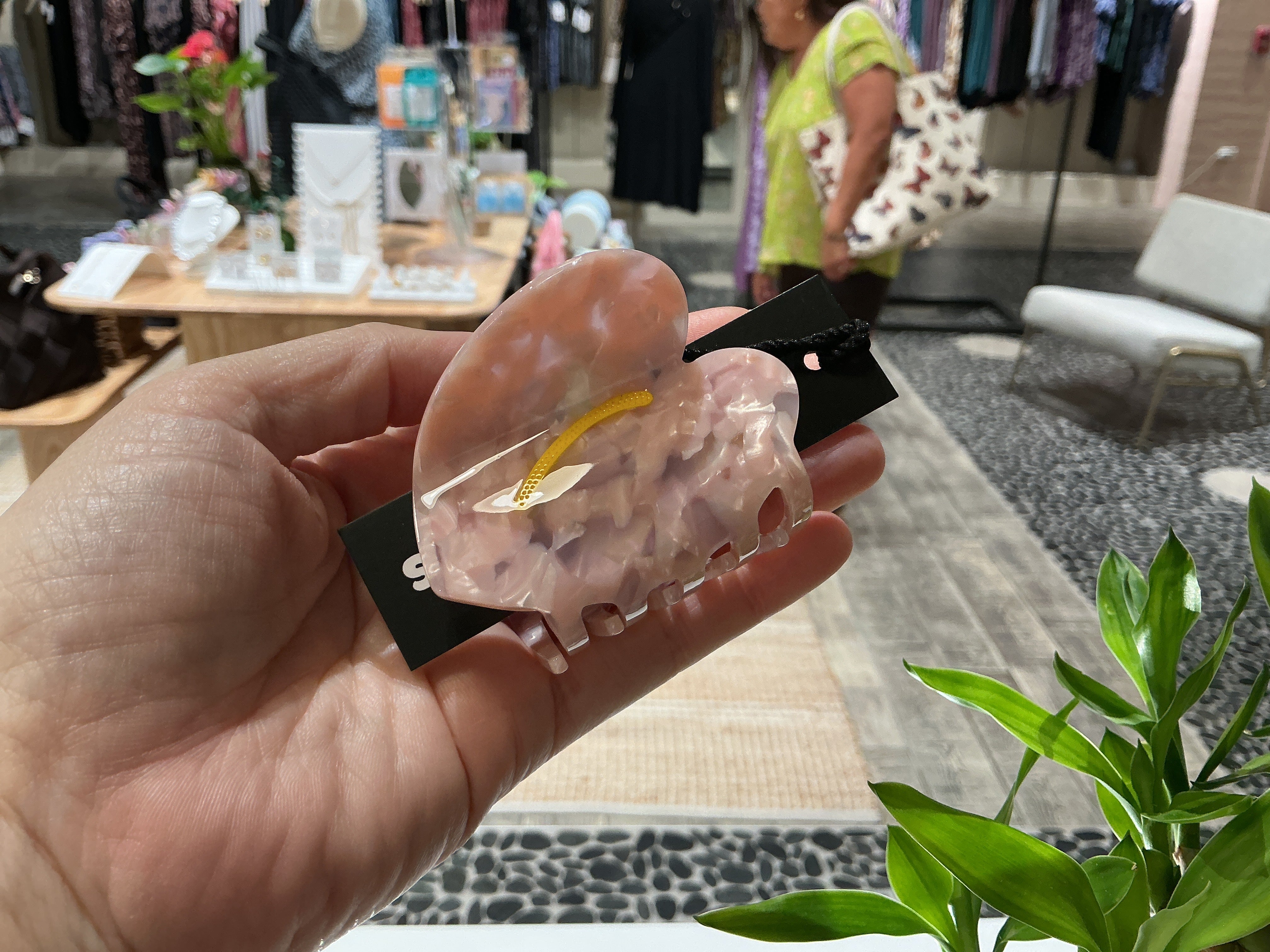 Coopmonsters Hair Clip: Mini Pink Anthurium - always a.line