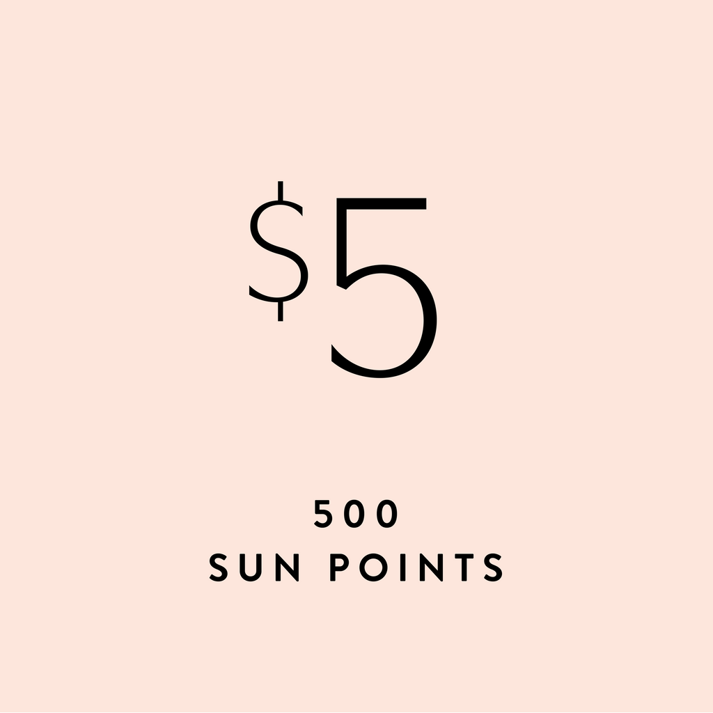 Graphic of sun rewards points redeeming.